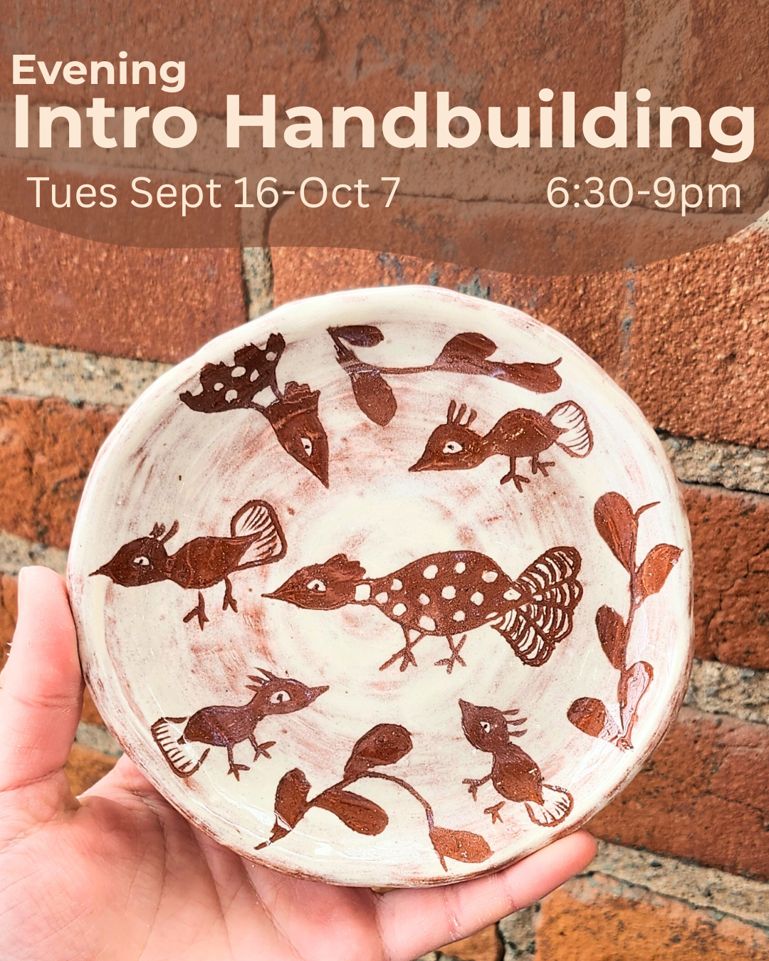4wk Intro Handbuilding - Tues PM -Sept 16-Oct 7