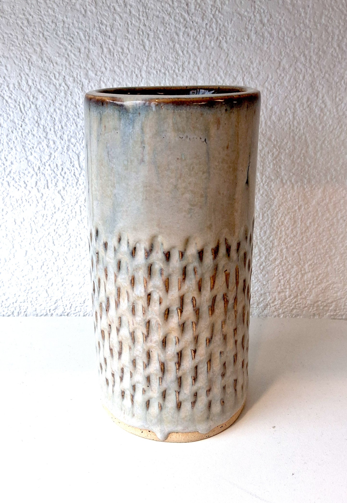 Woven Texture Vase Grey 1 - Marin Hudson
