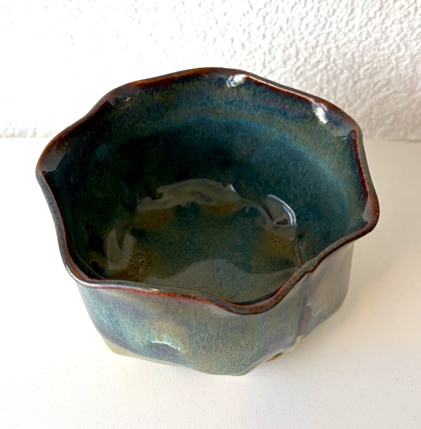 Wavy Bowl (greenish) - Rochelle