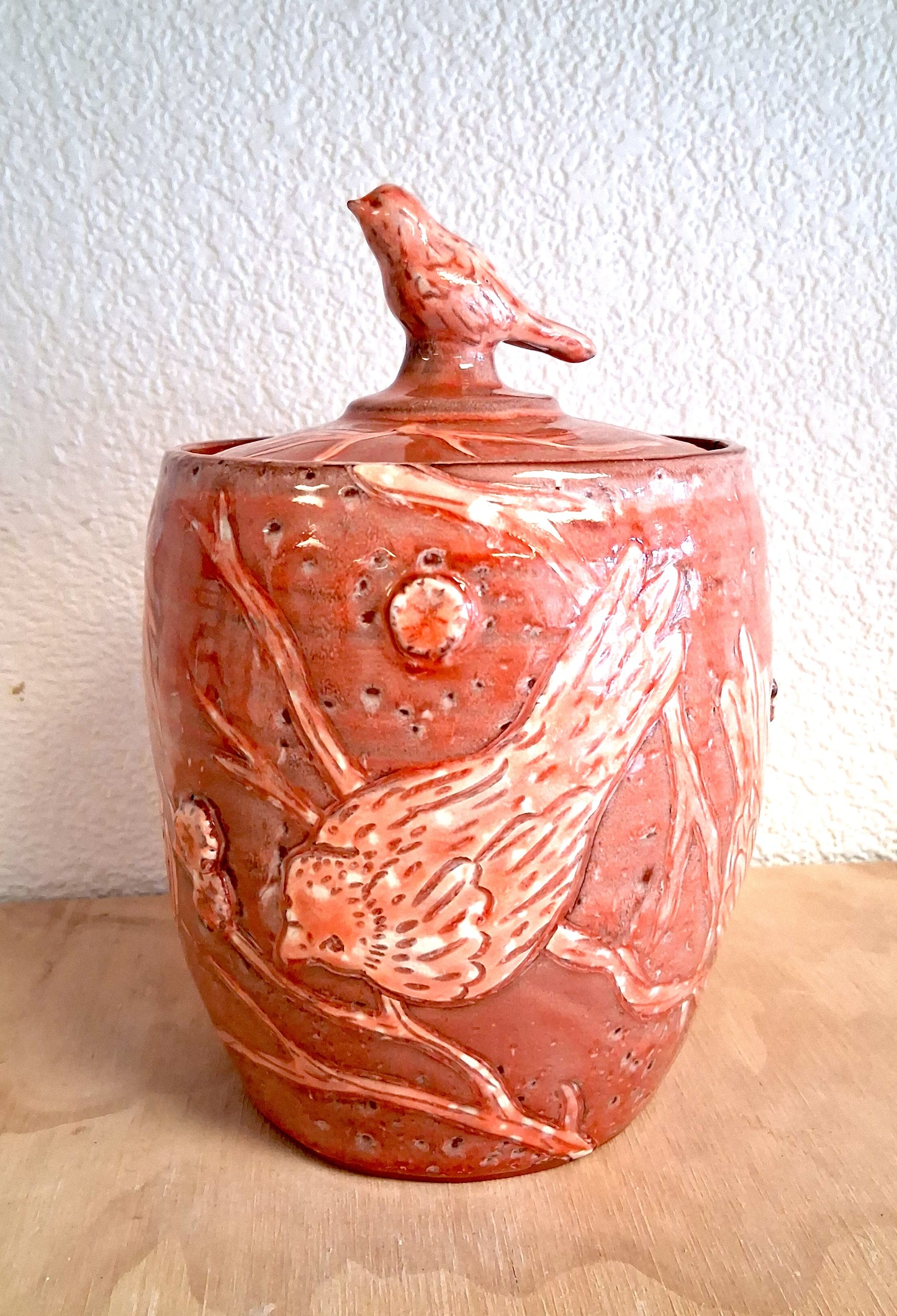 Pink Bird Jar - Zoe Pinnell