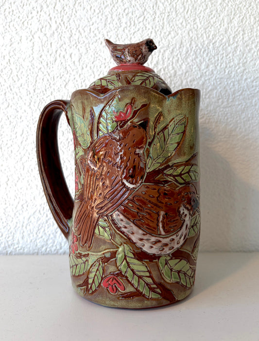 Sparrow Coffee Pot - Zoe Pinnell