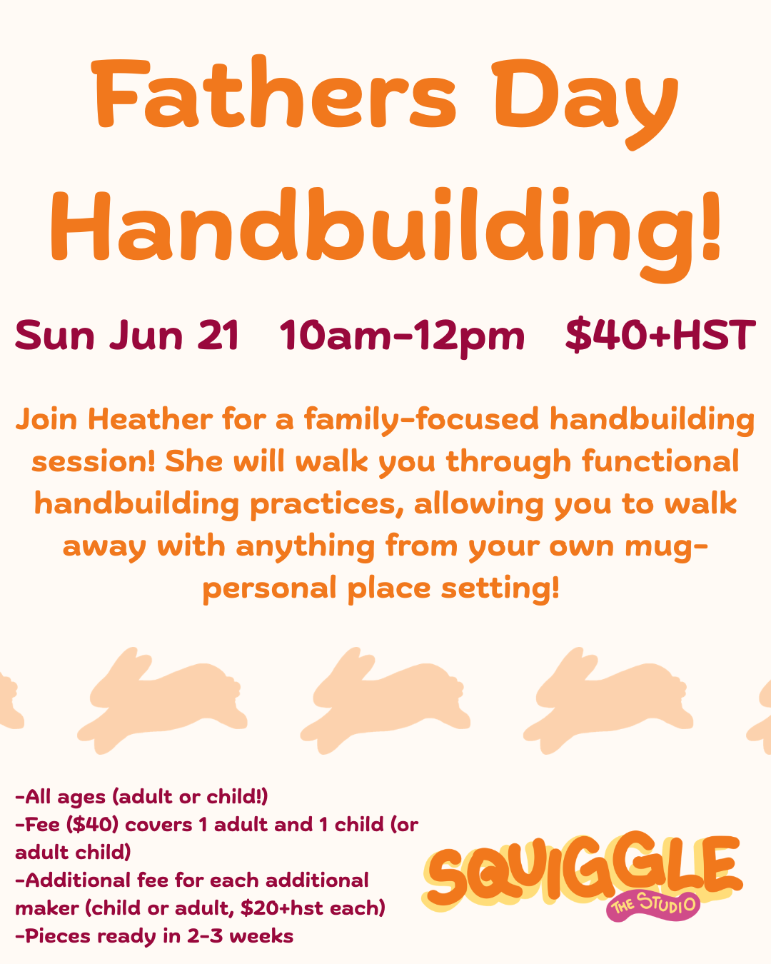 Fathers Day Handbuilding - Sun June 21 - 10am-12pm