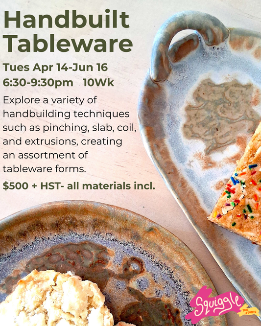 Handbuilt Tableware - 10 weeks- Tues Apr 13-Jun 16 - 6:30-9:30pm