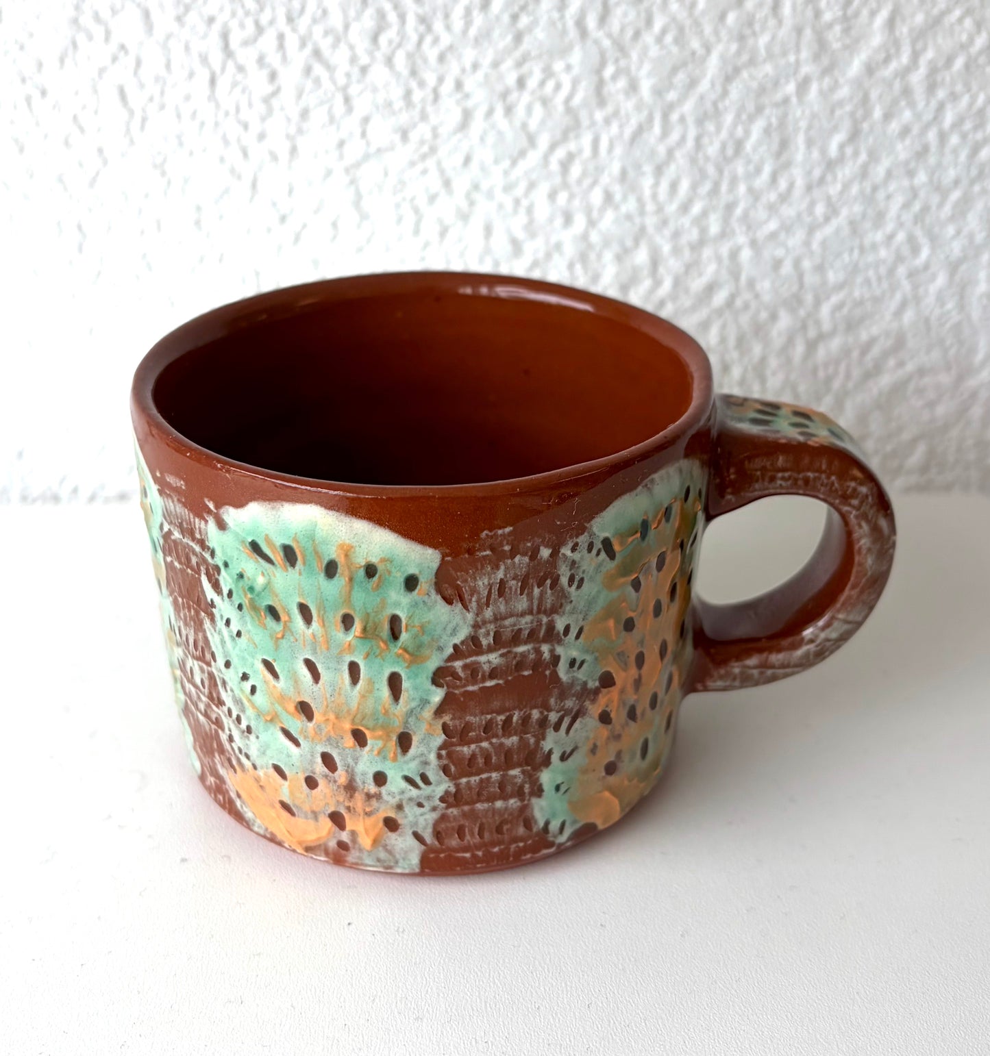 Coral and Blue Mug - Rebecca Chin