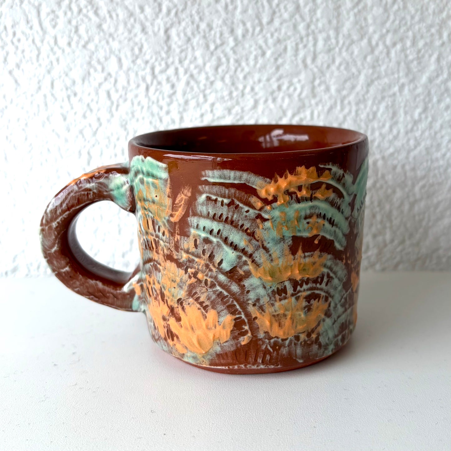 Blue and Coral Mug - Rebecca Chin