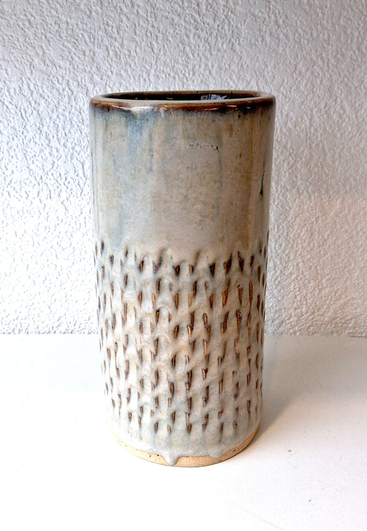 Woven Texture Vase Grey 1 - Marin Hudson