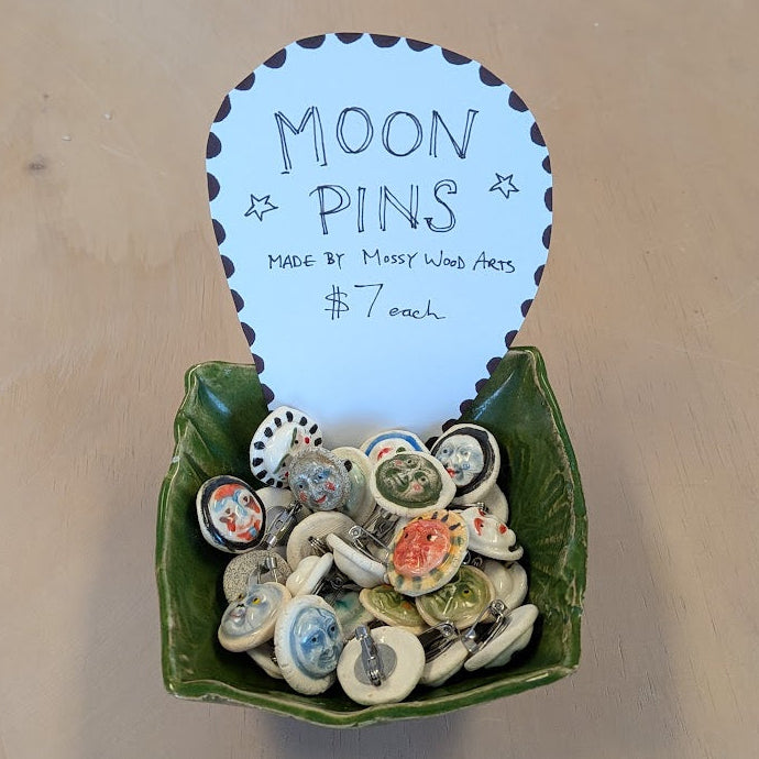 Moon Pins - Mossy Wood Arts