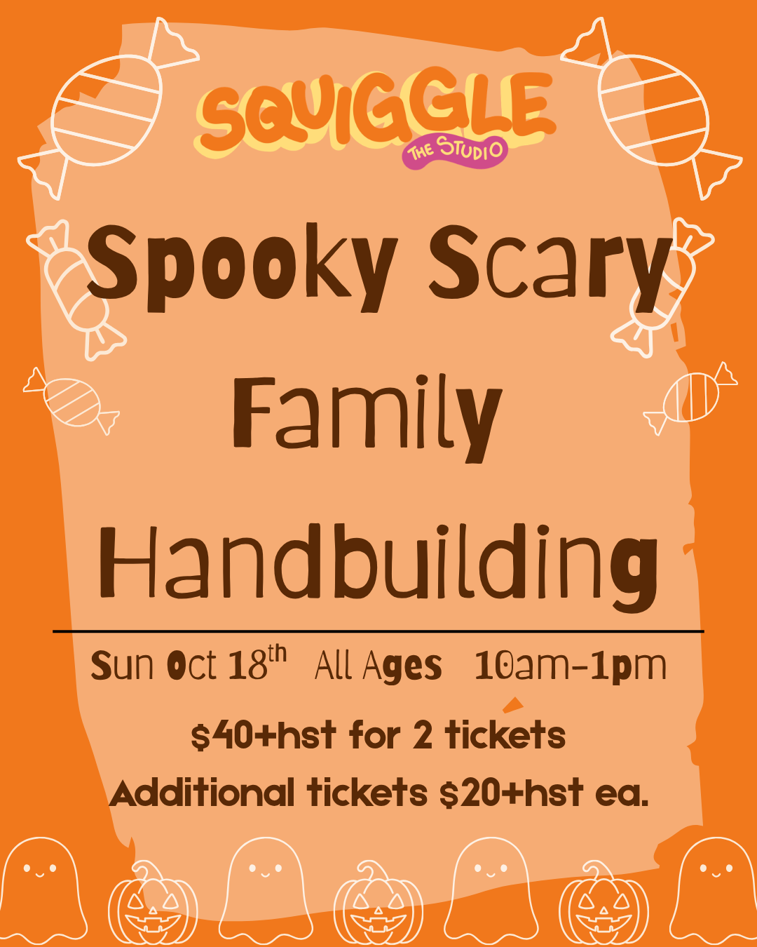 Spooky Scary Family Handbuilding - Sun Oct 18 - 10am-1pm