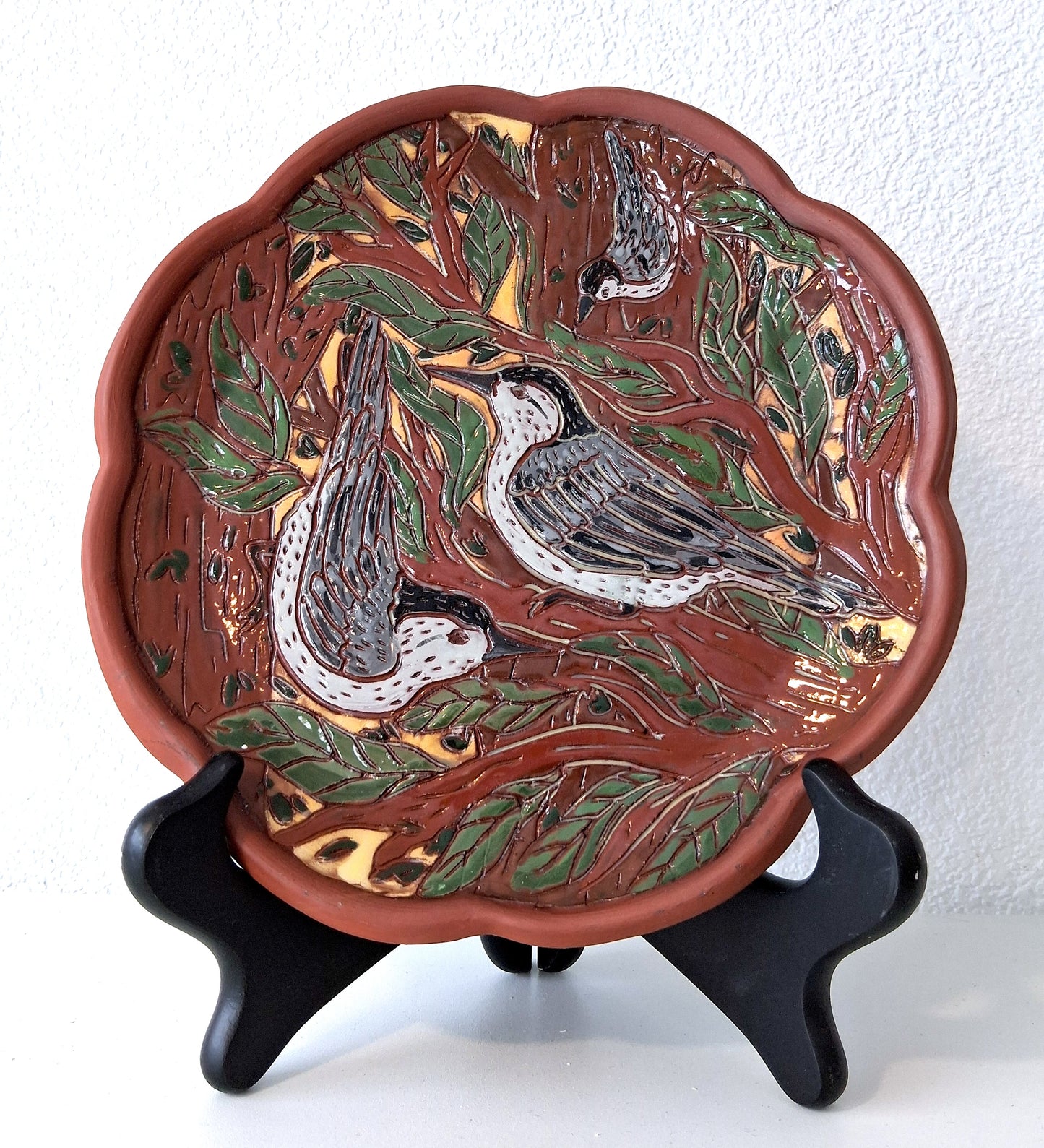 Nuthatches Plate - Zoe Pinnell