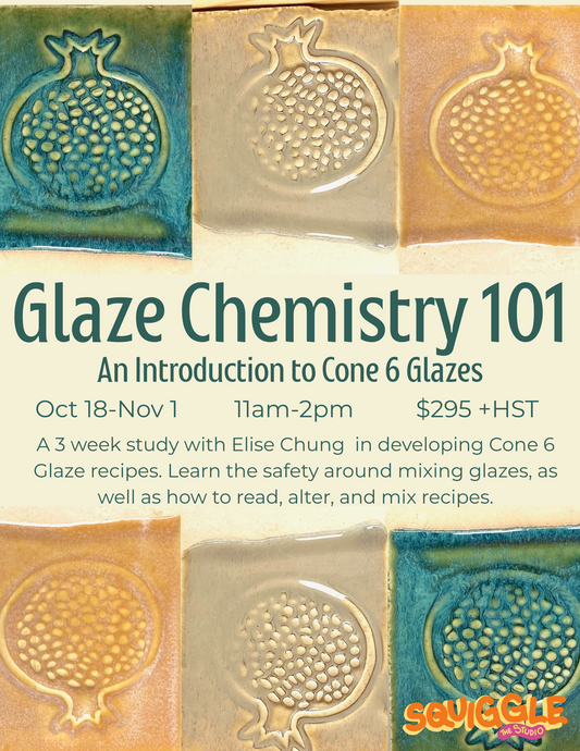 Glaze Chemistry 101 - Sat Oct 18-Nov 1 - 11am-2pm