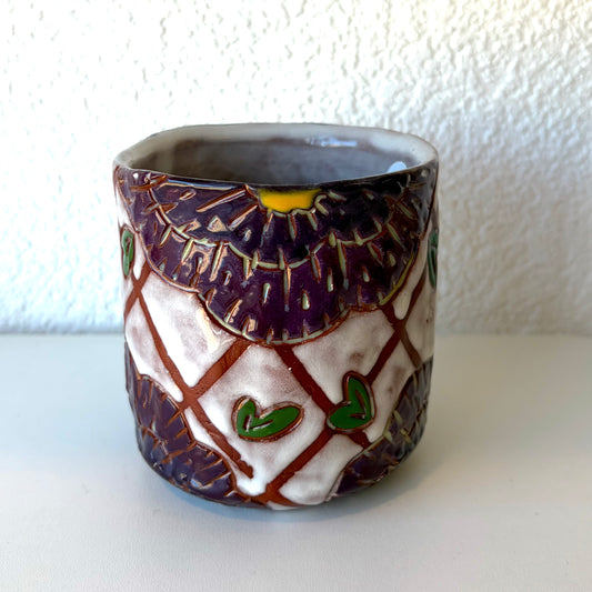 Purple Floral Cup - Zoe Pinnell