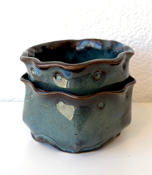 Blue Wavy Bowl - Rochelle
