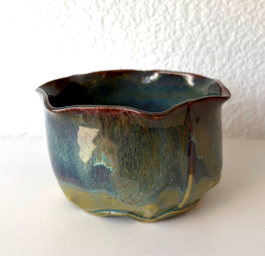 Wavy Bowl (greenish) - Rochelle