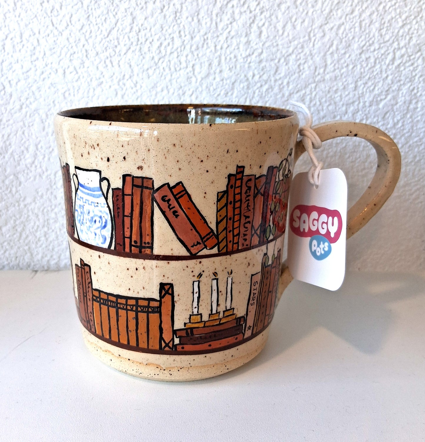 Library Mugs - Autumn Interior - Saggy Pots