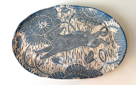 Grey Bunny Plate - Zoe Pinnell