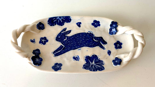 Blue Bunny Dish - Zoe Pinnell